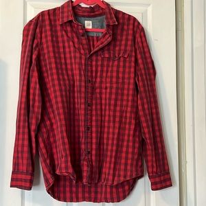Gap Button Down, red plaid, XL